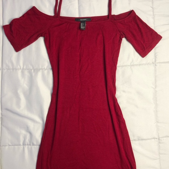 Bodycon Off the Shoulder Red Mini Dress - Picture 1 of 2